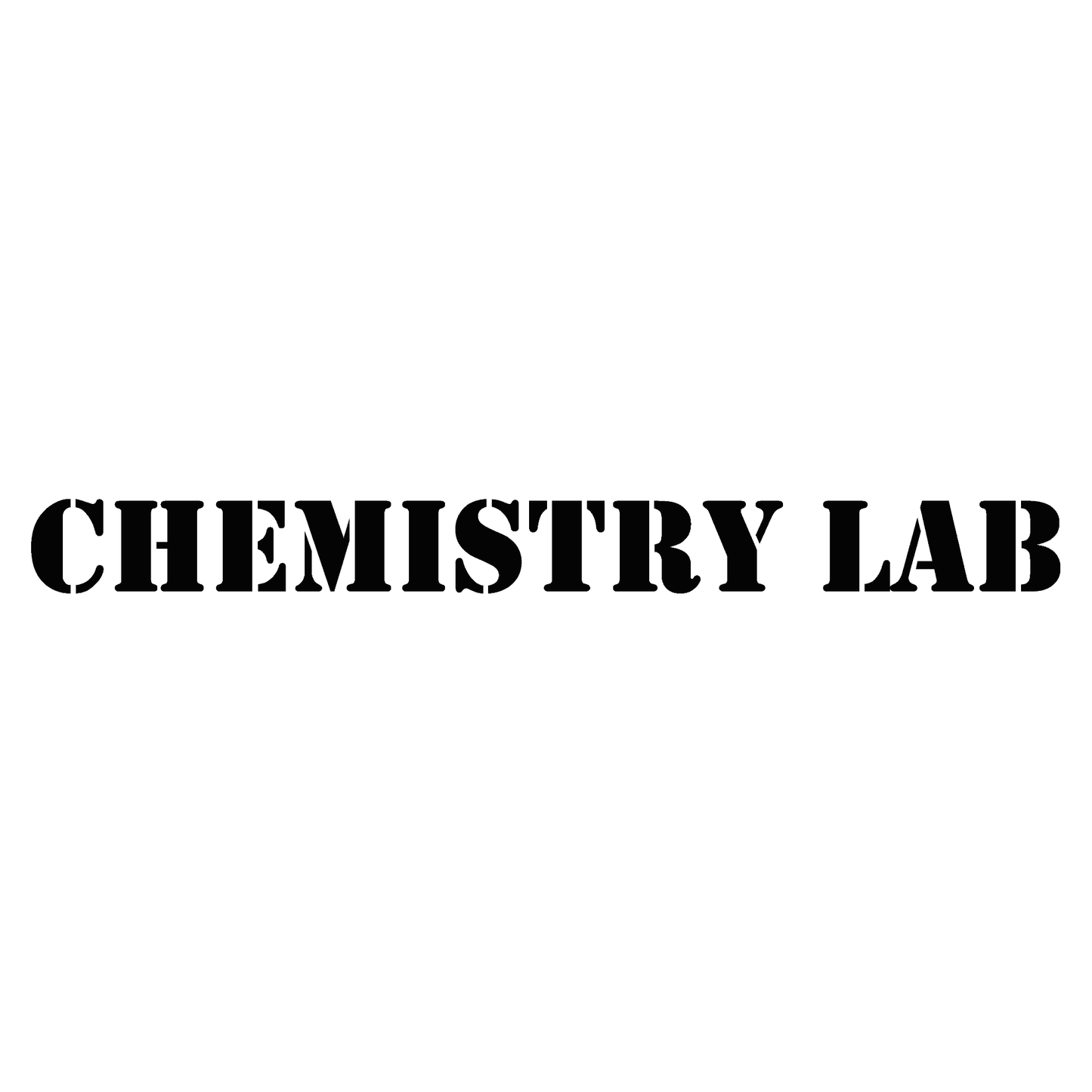 Smeeps Chemistry Lab Sticker – 32.8 × 3 cm Science Laboratory Door Label | Waterproof & UV-Resistant Vinyl Sign