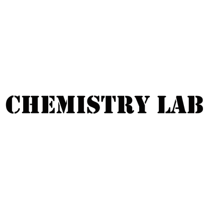 Smeeps Chemistry Lab Sticker – 32.8 × 3 cm Science Laboratory Door Label | Waterproof & UV-Resistant Vinyl Sign