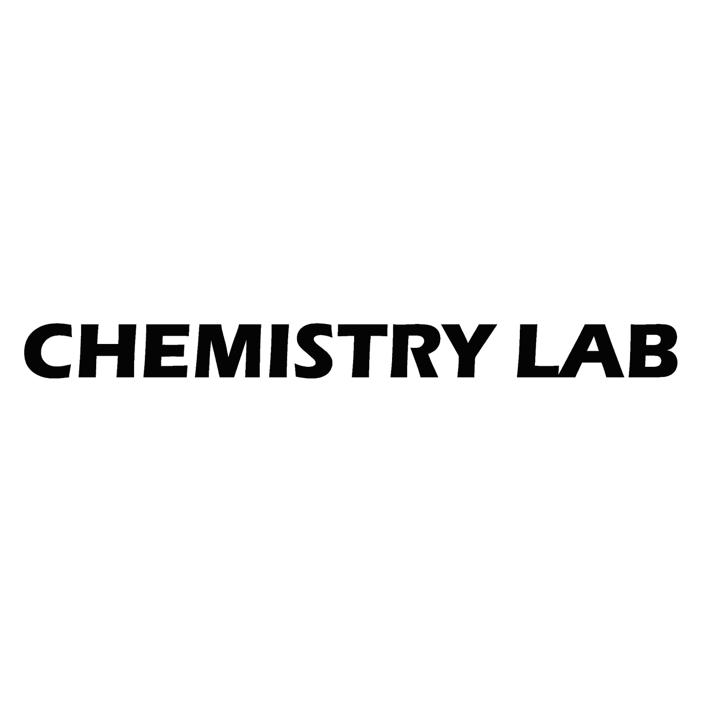 Smeeps Chemistry Lab Door Sticker – 35.8 cm Waterproof Vinyl Label for School & College Labs | Bold Safety Signage