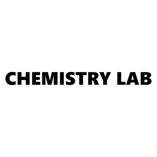 Smeeps Chemistry Lab Sticker – 33.5 cm Waterproof Vinyl Label | Bold Black Text | Science Laboratory Door Sign