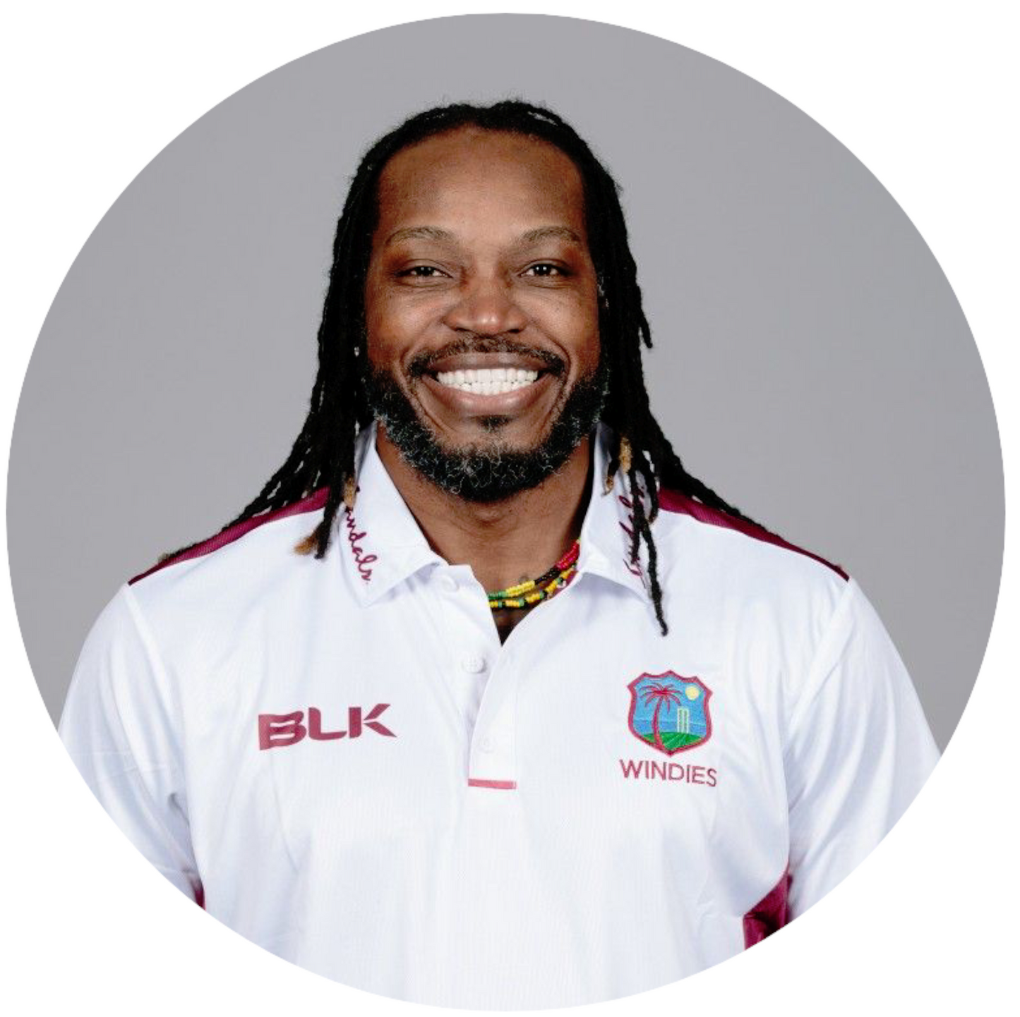 Smeeps Chris Gayle Sticker – 10.16 cm (4 Inch) West Indies Legend Fan Vinyl Decal | Waterproof UV Resistant Round Sticker