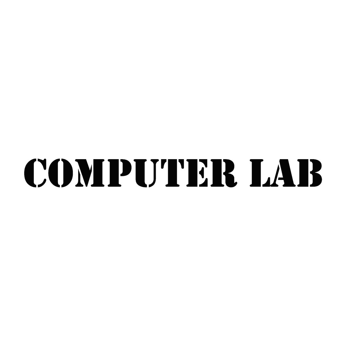 Smeeps Computer Lab Sticker – 31.3 x 3 cm Waterproof Vinyl Label for School & Office Labs