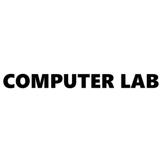 Smeeps Computer Lab Sticker – 33.5 cm Waterproof Vinyl Label |Decal for Schools, Colleges & Offices