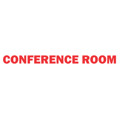 Smeeps Conference Room Sticker – 20 x 1.5 cm Red Text Vinyl Label | Waterproof, Durable & High-Visibility Door Sign