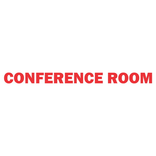 Smeeps Conference Room Sticker – 20 x 1.5 cm Red Text Vinyl Label | Waterproof, Durable & High-Visibility Door Sign