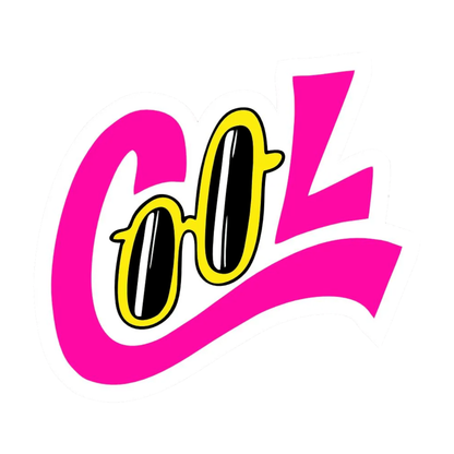 Smeeps “COOL” Sunglasses Sticker – 10.16 x 9.15 cm Trendy Neon Style Vinyl Decal | Retro Pink & Yellow Design | Waterproof & UV-Resistant Car, Bike & Laptop Sticker