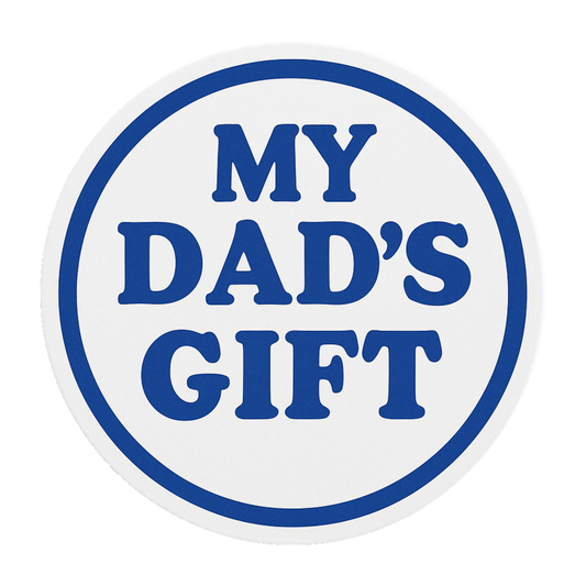 Smeeps My Dad’s Gift Sticker – 7.62 x 7.62 cm | Waterproof Round Vinyl Car Decal in Blue
