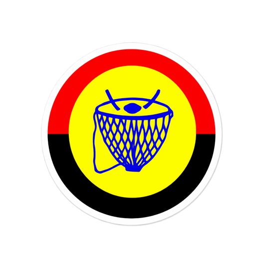 Smeeps DMDK Drum Symbol Round Sticker – 10.16 cm (4 Inch) Car & Bike Vinyl Decal | Waterproof UV Resistant Political Sticker