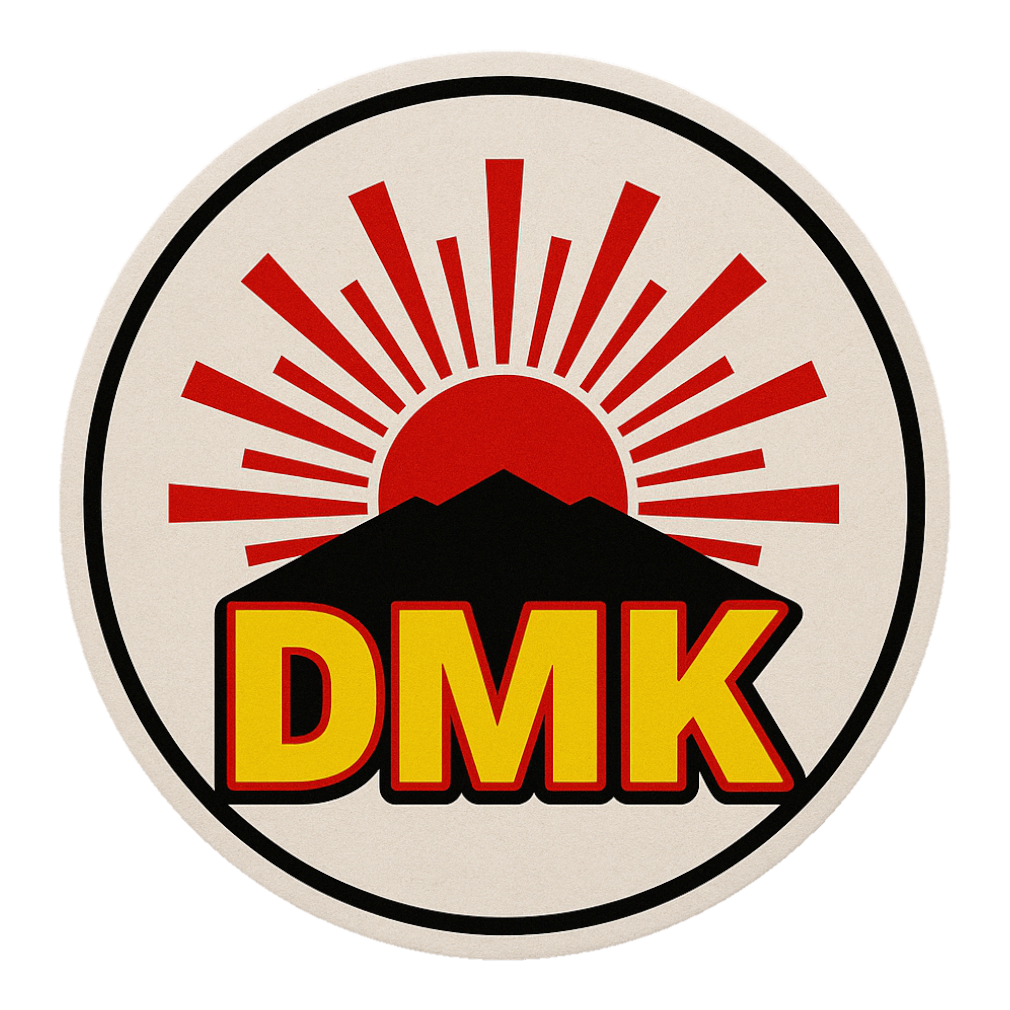 Smeeps DMK Rising Sun Sticker – 4 Inch Round Vinyl Decal | Waterproof ...