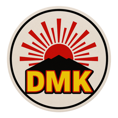 Smeeps DMK Rising Sun Sticker – 4 Inch Round Vinyl Decal | Waterproof & UV Resistant | Political Party Symbol Car/Bike Sticker