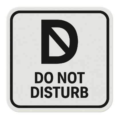Smeeps Do Not Disturb Sticker – 14 x 14 cm | Professional Office Signage for Workspaces, Cabins & Meeting Rooms