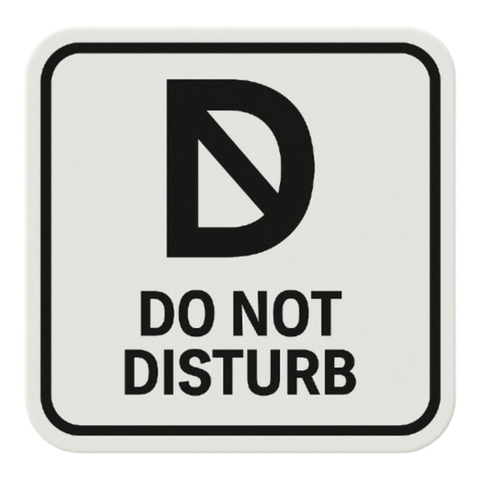 Smeeps Do Not Disturb Sticker – 14 x 14 cm | Professional Office Signage for Workspaces, Cabins & Meeting Rooms