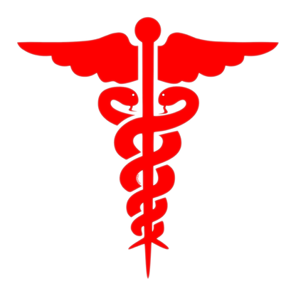 Smeeps Medical Symbol Vinyl Sticker – 11 cm Red Caduceus Decal | Doctor Nurse Ambulance Sign | Waterproof & UV-Resistant
