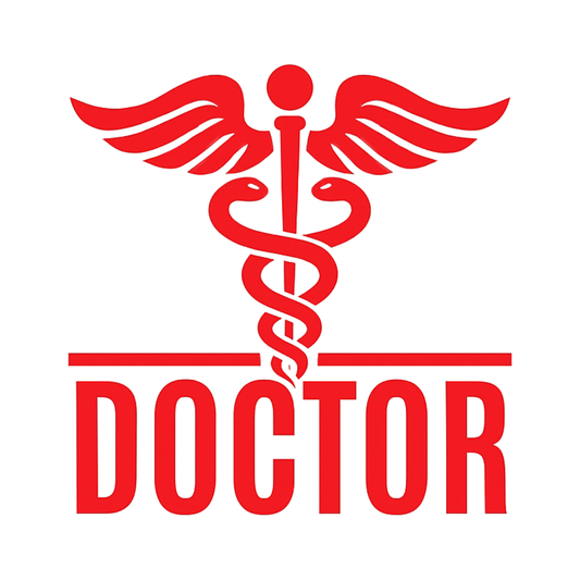 Smeeps Doctor Car Sticker – 10.16 x 9.7 cm Medical Symbol Safety Decal for Cars – Red