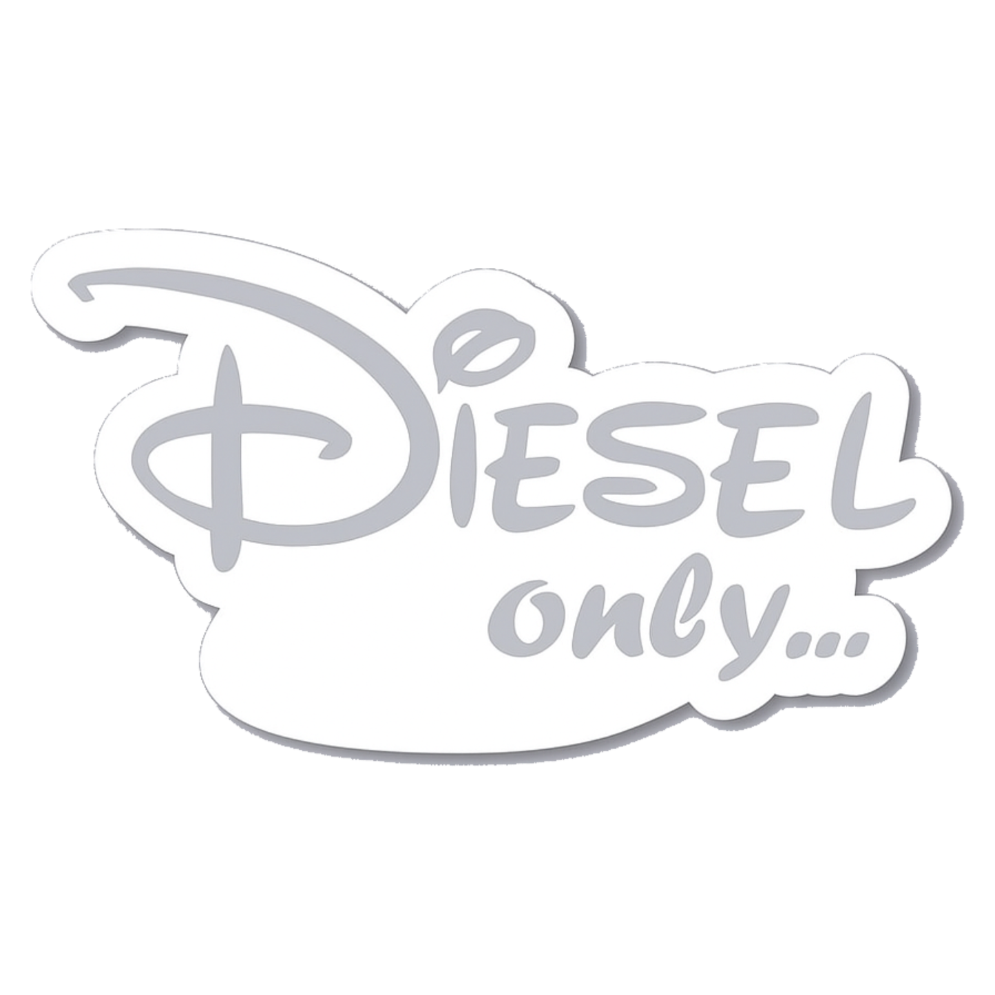Smeeps Diesel Only Sticker – 9.4 x 9 cm Stylish Script Car & Bike Fuel Type Decal | Waterproof | Fun Diesel Identification Design