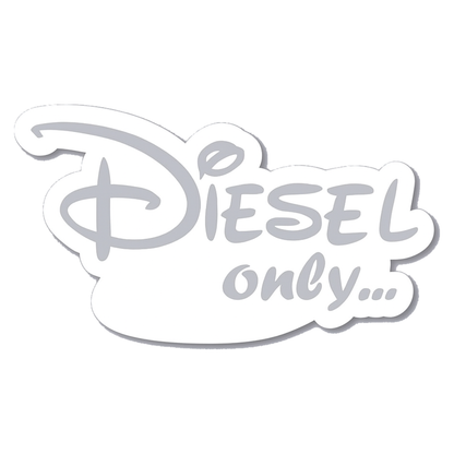 Smeeps Diesel Only Sticker – 9.4 x 9 cm Stylish Script Car & Bike Fuel Type Decal | Waterproof | Fun Diesel Identification Design