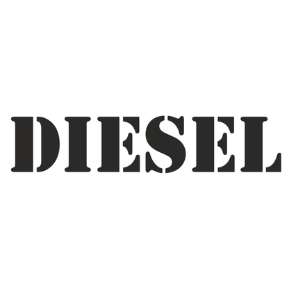 Smeeps DIESEL Text Sticker – 10 x 2 cm Bold Black Vinyl Decal | Fuel Indicator Label | Car Truck Sticker | Waterproof & UV-Resistant Design