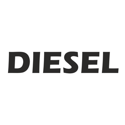 Smeeps DIESEL Text Sticker – 10 x 2 cm Bold Black Vinyl Decal | Fuel Cap Label | Clear Identification | Waterproof & UV-Resistant Design