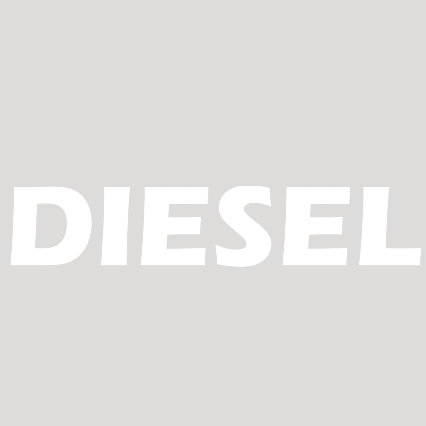 Smeeps DIESEL Text Sticker – 10 x 2 cm Fuel Label Vinyl Decal | Bold White Lettering | Car & Vehicle Indicator | Waterproof & UV-Resistant Design