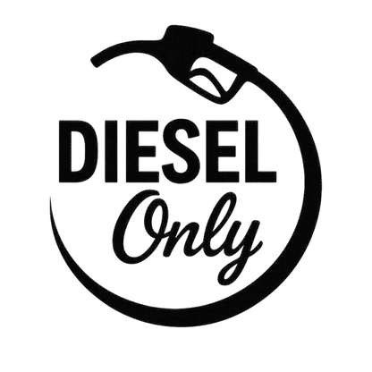 Smeeps Diesel Only Fuel Cap Sticker – 9.66 x 8.89 cm Black Vinyl Decal for Car & Bike | Fuel Type Indicator | Waterproof & UV-Resistant Sticker