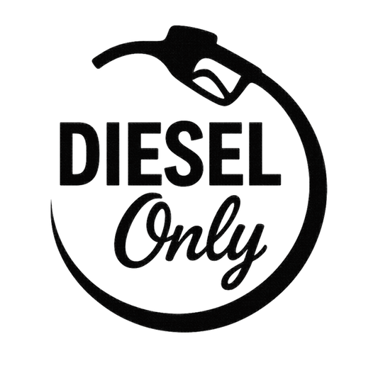 Smeeps Diesel Only Fuel Cap Sticker – 9.66 x 8.89 cm Black Vinyl Decal for Car & Bike | Fuel Type Indicator | Waterproof & UV-Resistant Sticker