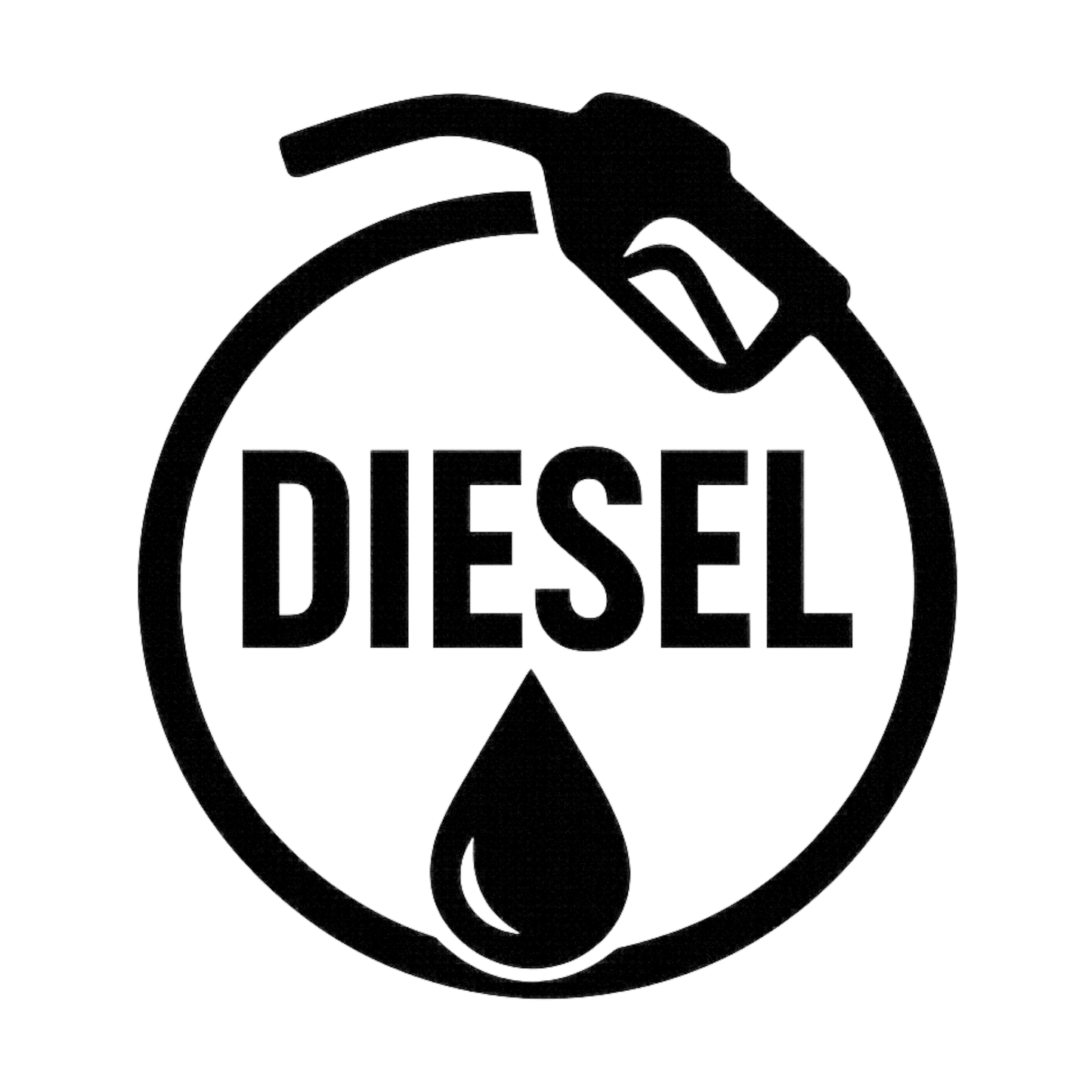 Smeeps Diesel Fuel Sticker – 9.66 x 8.89 cm Black Vinyl Decal for Car & Bike | Fuel Cap Indicator | Waterproof & UV-Resistant Fuel Type Sticker