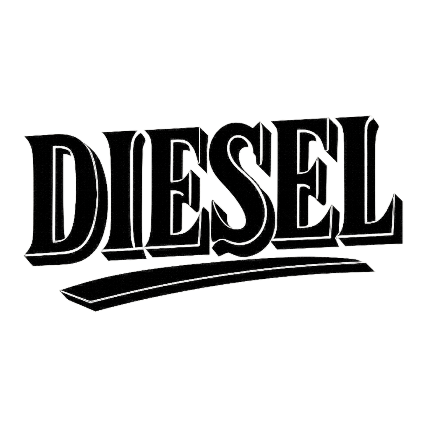 Smeeps Diesel Text Sticker – 10.16 x 5.06 cm Bold Typography Fuel Label Decal for Car & Bike | Waterproof & UV-Resistant Vinyl