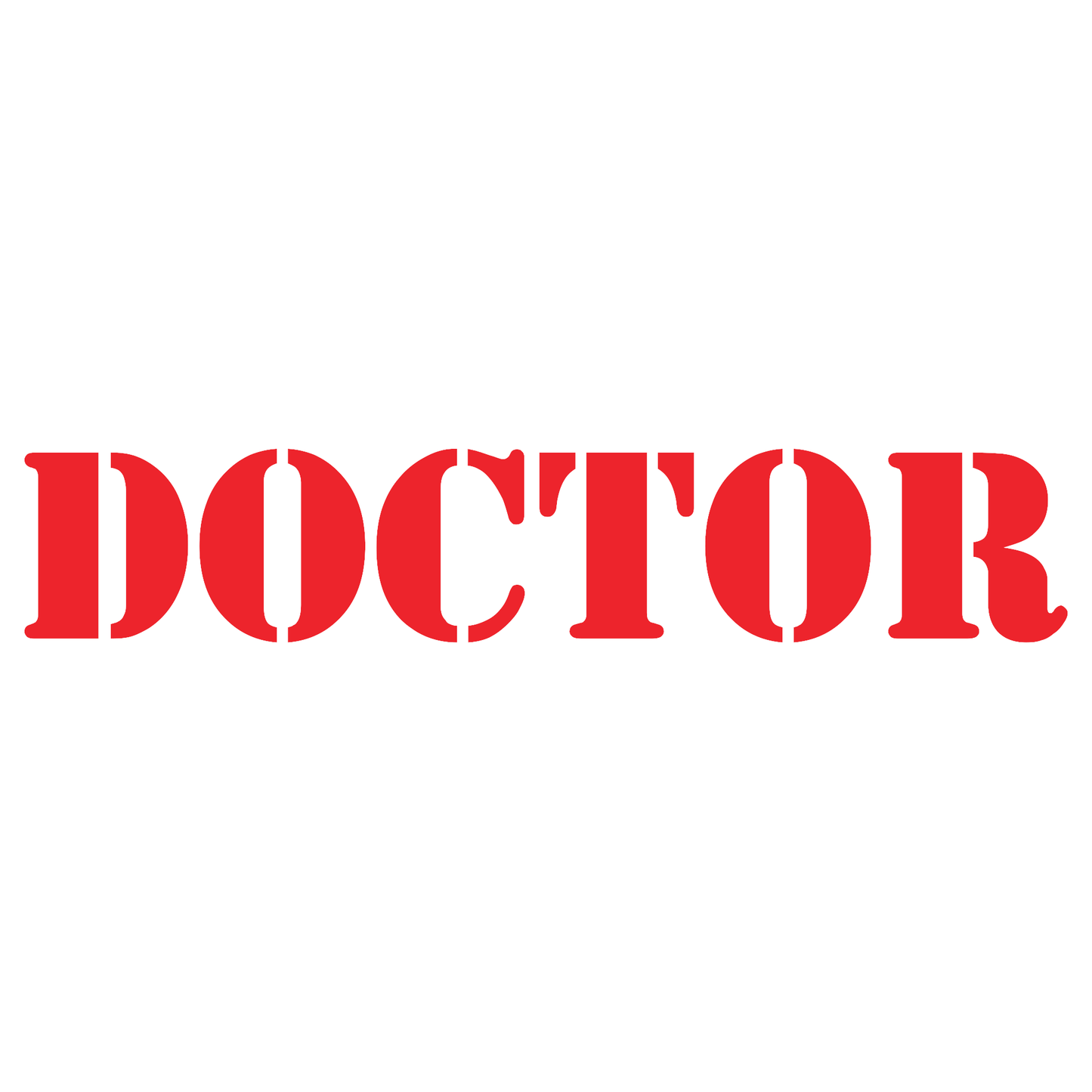 Smeeps DOCTOR Text Sticker – 16.3 x 3 cm Red Vinyl Decal | Professional Label for Car and Bike , Doors & Equipment | Wash-Proof & Durable