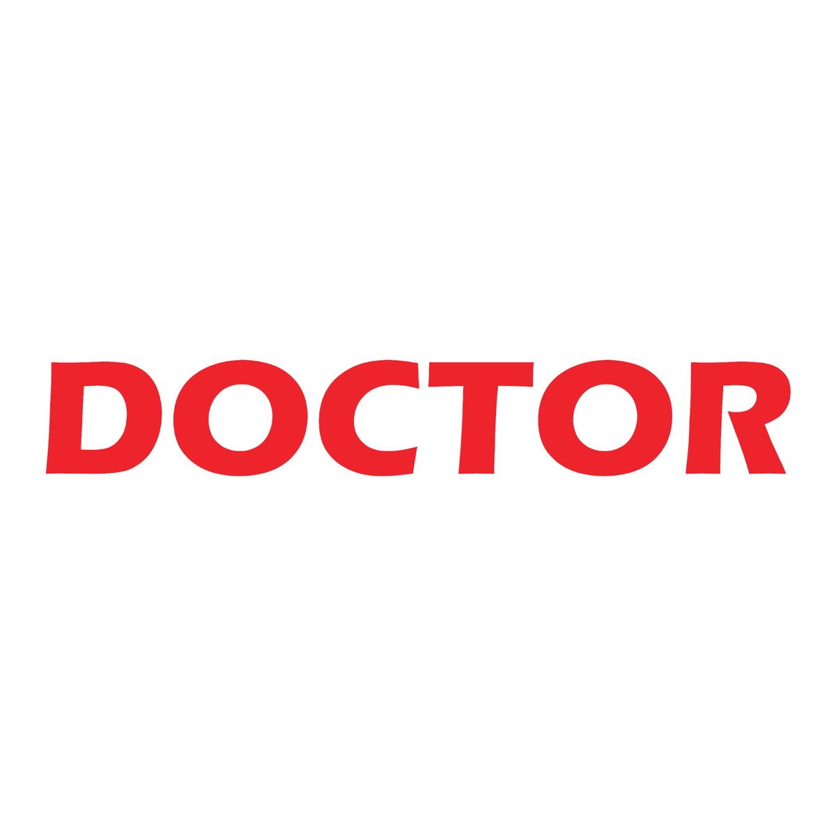 Smeeps DOCTOR Text Sticker – 19.4 x 3 cm Bold Red Vinyl Decal | Car and Bike | Waterproof & UV-Resistant Design