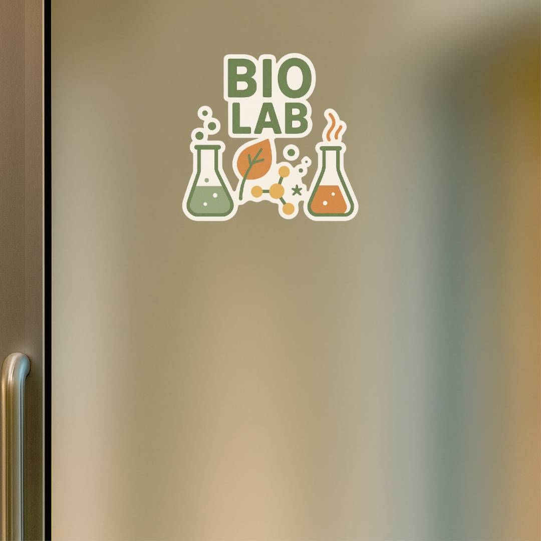 Smeeps Bio Lab Sticker – 10.16 x 10.67 cm Science Theme Vinyl Decal | Eco-Chemistry Design | Waterproof & Durable