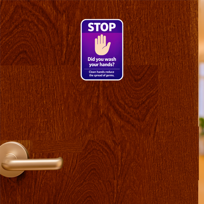 Smeeps Wash Your Hands Safety Sticker – 15.24 × 10.42 cm (6 × 4.1 Inch) Waterproof Hygiene Reminder Sticker for Washroom, Office, School & Hospital | UV Resistant | Wash Proof | Pack of 1