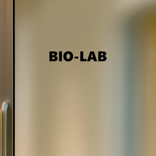 Smeeps BIO-LAB Door Sticker – 17.2 x 3 cm Biology Laboratory Vinyl Label | Waterproof & Durable