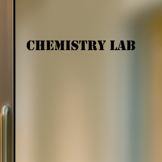 Smeeps Chemistry Lab Sticker – 32.8 × 3 cm Science Laboratory Door Label | Waterproof & UV-Resistant Vinyl Sign
