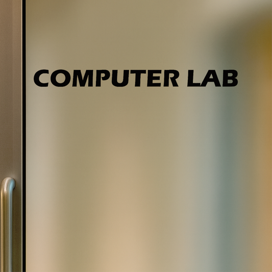 Smeeps Computer Lab Sticker – 35.48 x 3 cm Bold Door Sign Label | Waterproof & Durable Vinyl Decal for Schools, Colleges & Offices