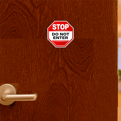 Smeeps Stop Do Not Enter Safety Sign Sticker – 12.7 × 12.7 cm (5 × 5 Inch) Octagon No Entry Warning Vinyl Sign | Waterproof UV Resistant Wash Proof Durable