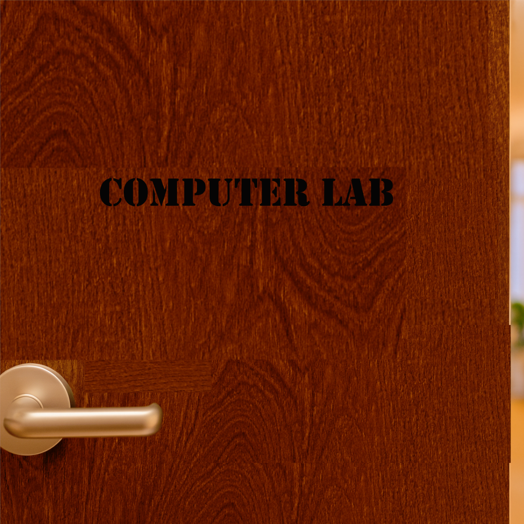 Smeeps Computer Lab Sticker – 31.3 x 3 cm Waterproof Vinyl Label for School & Office Labs