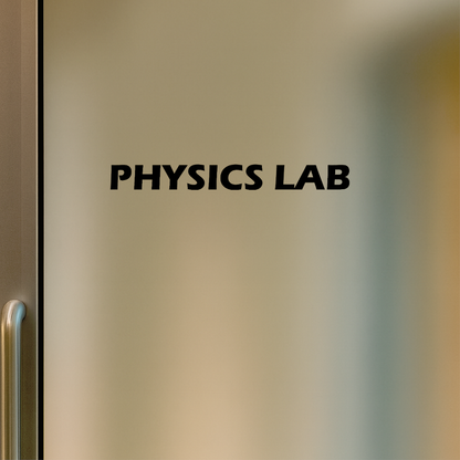 Smeeps Physics Lab Sticker – 28.3 cm x 3 cm Classroom Door Label | School Laboratory Vinyl Decal | Waterproof & Durable