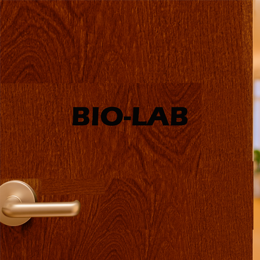 Smeeps BIO-LAB Door Sticker – 3 x 18.4 cm Laboratory Vinyl Label | Waterproof & Durable | Safety Identification Sign