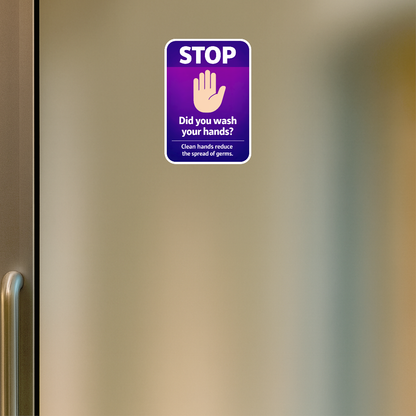 Smeeps Wash Your Hands Safety Sticker – 15.24 × 10.42 cm (6 × 4.1 Inch) Waterproof Hygiene Reminder Sticker for Washroom, Office, School & Hospital | UV Resistant | Wash Proof | Pack of 1