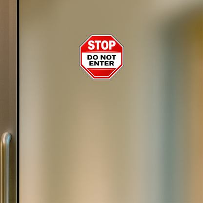 Smeeps Stop Do Not Enter Safety Sign Sticker – 12.7 × 12.7 cm (5 × 5 Inch) Octagon No Entry Warning Vinyl Sign | Waterproof UV Resistant Wash Proof Durable