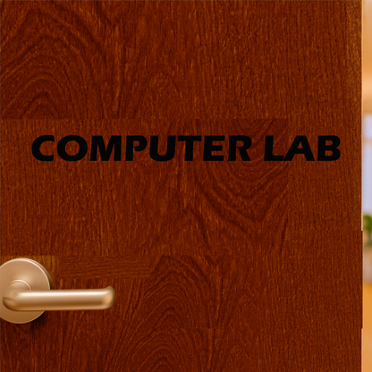 Smeeps Computer Lab Sticker – 35.48 x 3 cm Bold Door Sign Label | Waterproof & Durable Vinyl Decal for Schools, Colleges & Offices