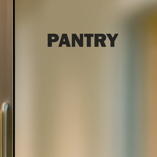 Smeeps Pantry Door Sticker – 9.3 x 1.7 cm Premium Vinyl Label | Waterproof, Wash-Proof & Durable Kitchen/Office Signage