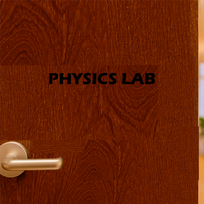 Smeeps Physics Lab Sticker – 28.3 cm x 3 cm Classroom Door Label | School Laboratory Vinyl Decal | Waterproof & Durable