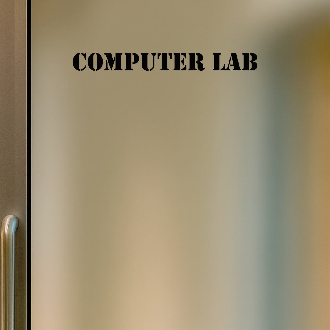 Smeeps Computer Lab Sticker – 31.3 x 3 cm Waterproof Vinyl Label for School & Office Labs