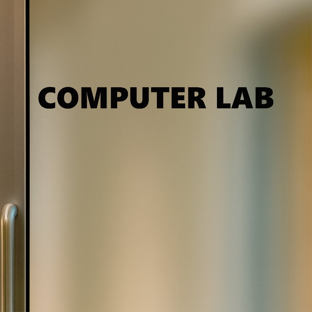 Smeeps Computer Lab Sticker – 33.5 cm Waterproof Vinyl Label |Decal for Schools, Colleges & Offices
