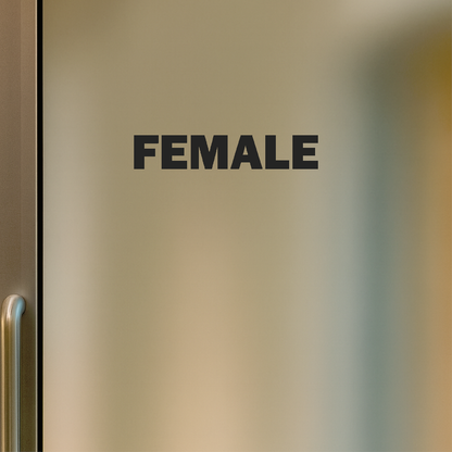Smeeps Female Sticker – 8.3 x 1.5 cm Text Label | Waterproof, Durable Vinyl Sign for Restrooms & Offices