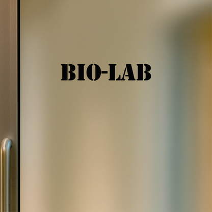 Smeeps BIO-LAB Door Sticker – 16.1 x 3 cm Laboratory Sign – Waterproof & Durable Vinyl Label
