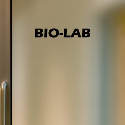 Smeeps BIO-LAB Door Sticker – 3 x 18.4 cm Laboratory Vinyl Label | Waterproof & Durable | Safety Identification Sign