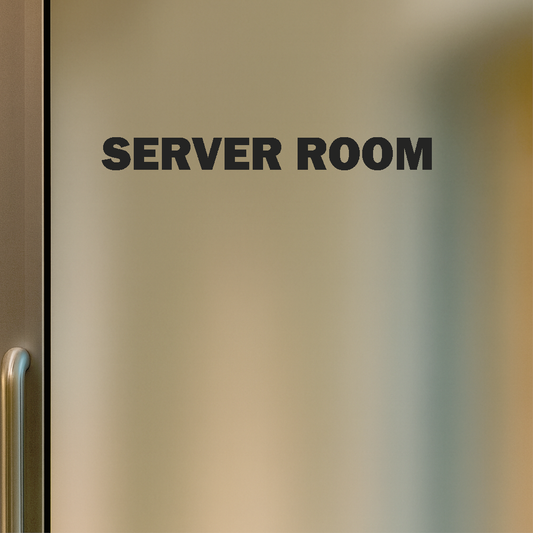 Smeeps SERVER ROOM Door Sticker – 15 x 1.5 cm Office Signage Label | Waterproof Vinyl | Professional Room Identification Sticker