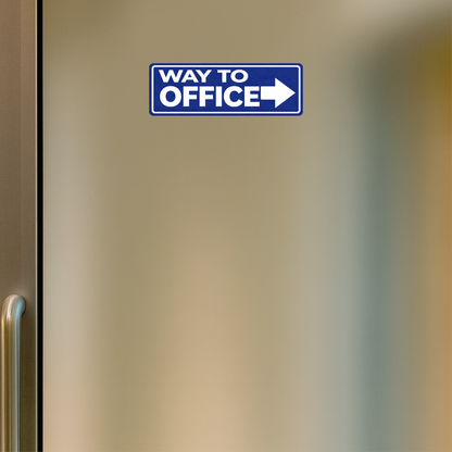 Smeeps Way to Office Direction Arrow Sticker – 12.7 × 4.32 cm (5 × 1.7 Inch) Office Guidance Vinyl Sign | Waterproof UV Resistant Wash Proof Durable